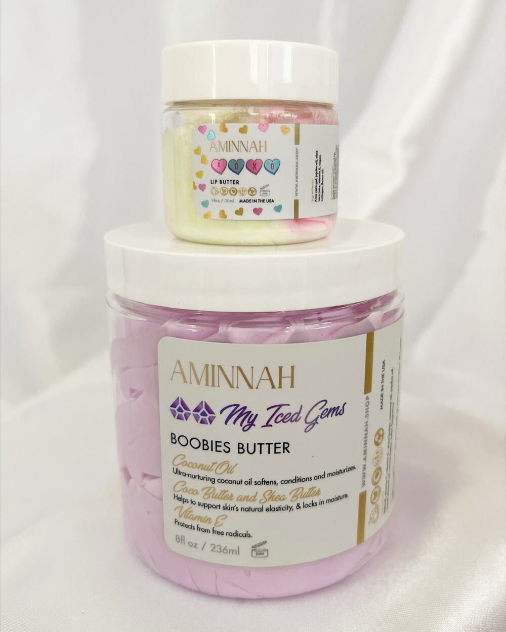 AMINNAH Whipped Boobies Butter Lip Butter Skin Care